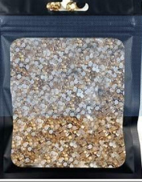 Load image into Gallery viewer, CLRDIVA 5000pcs 3MM Gold Yellow Round Resin Flatback Rhinestones
