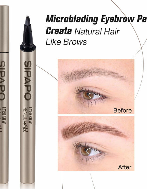 Load image into Gallery viewer, Hegafoo Microblading Brow-Fection Eyebrow Pen Waterproof 0.02oz Honey Tea Brown
