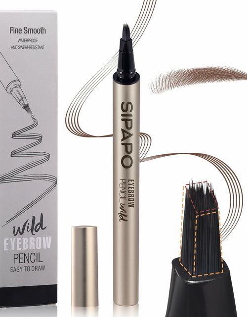 Load image into Gallery viewer, Hegafoo Microblading Brow-Fection Eyebrow Pen Waterproof 0.02oz Honey Tea Brown
