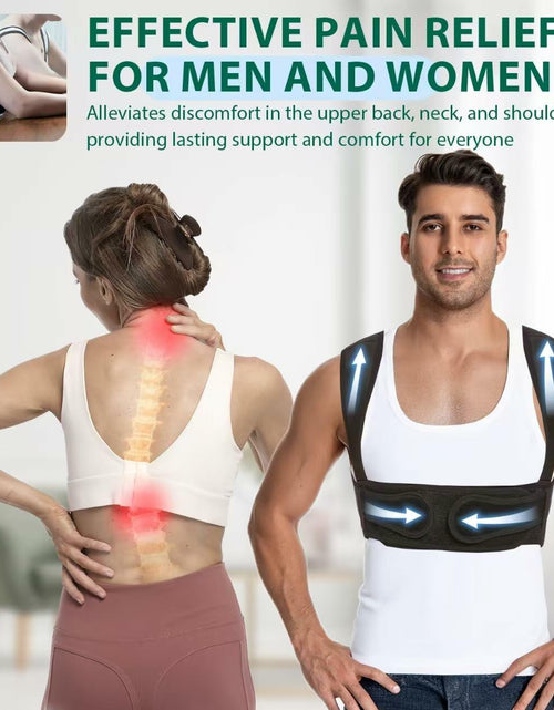 Load image into Gallery viewer, WNIEYO Posture Corrector Back Brace for Men &amp; Women Black X-Large

