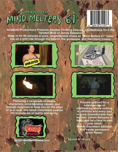 Load image into Gallery viewer, Mind Melters 61 Blu-ray James Balsamo Horror Comedy
