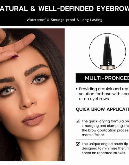 Load image into Gallery viewer, Hegafoo Microblading Brow-Fection Eyebrow Pen Waterproof 0.02oz Honey Tea Brown
