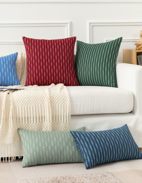 Load image into Gallery viewer, K KEVIN TEXTILE Boho Woven 18x18 Pillow Covers Set of 2 Dark Green
