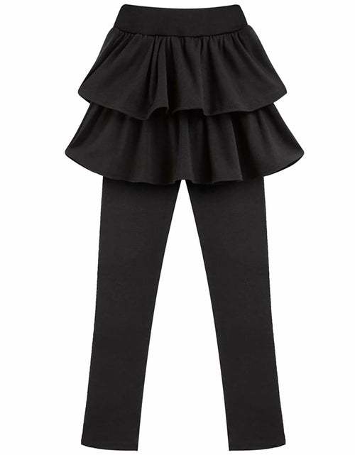 Load image into Gallery viewer, kdoikmu Girls School Uniform Leggings Skirt 2 Pack Black Navy 6-7Y
