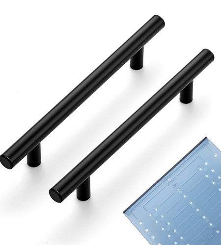 Ravinte 24 Pack 7.38" Matte Black Stainless Steel Cabinet Pulls 5" Hole