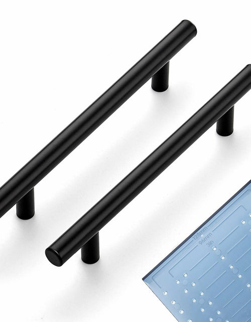 Load image into Gallery viewer, Ravinte 24 Pack 7.38" Matte Black Stainless Steel Cabinet Pulls 5" Hole
