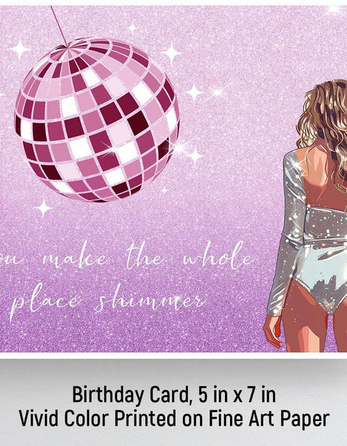 Load image into Gallery viewer, GIFTSFARM Birthday Card for Girls Women Purple Stars Music Theme
