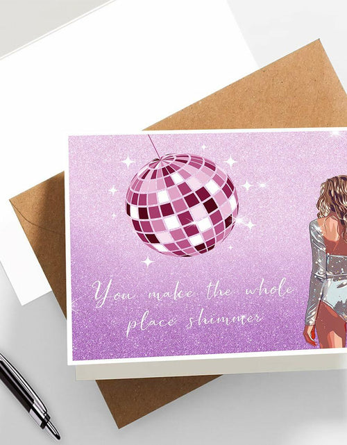 Load image into Gallery viewer, GIFTSFARM Birthday Card for Girls Women Purple Stars Music Theme
