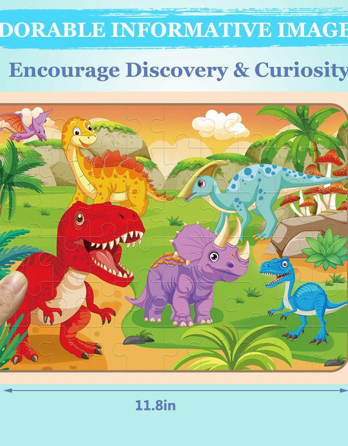 Load image into Gallery viewer, RANSUNN Wooden Animal Dinosaur Jigsaw Puzzles 60 PCs 4 Packs Multicolor
