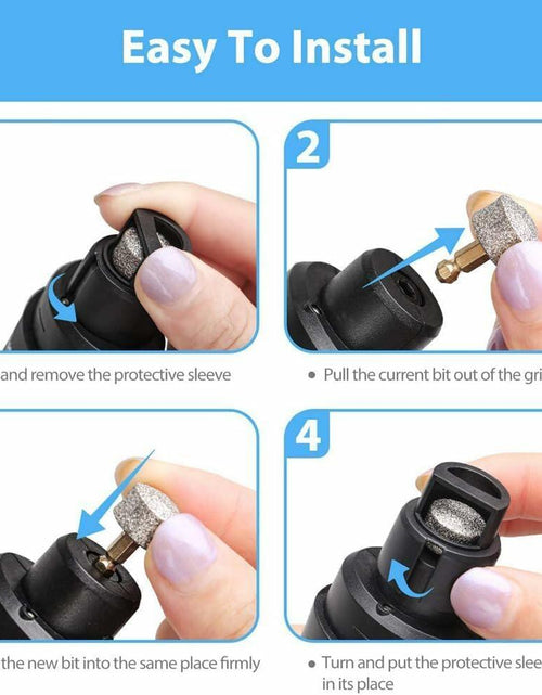 Load image into Gallery viewer, Generic Nail Grinder for Dogs Rechargeable USB LED Light 3 Speeds 1+2 Heads
