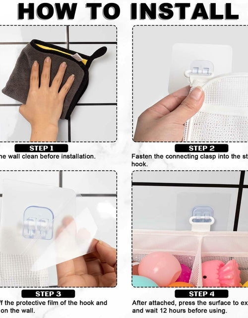 Load image into Gallery viewer, Austion 3 Compartment Horizontal Bath Toy Organizer Large White Mesh
