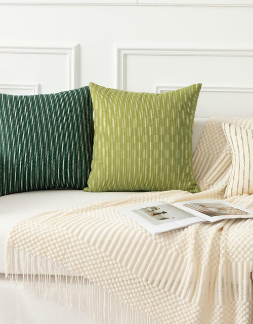 Load image into Gallery viewer, K KEVIN TEXTILE Boho Woven 18x18 Pillow Covers Set of 2 Dark Green
