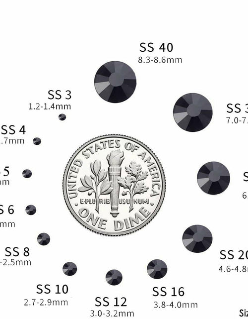 Load image into Gallery viewer, CMBYN Glue Fix Crystal Flatback Rhinestones 6.5mm ss30 288pcs Black
