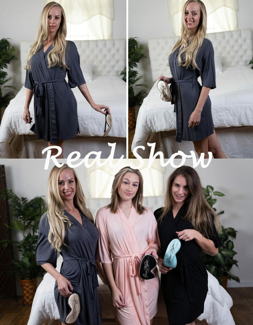 Load image into Gallery viewer, ADOME Womens Lightweight Kimono Robe Soft Sleepwear Pastel Pink Size S
