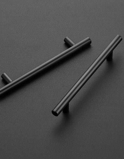 Load image into Gallery viewer, Ravinte 24 Pack 7.38" Matte Black Stainless Steel Cabinet Pulls 5" Hole

