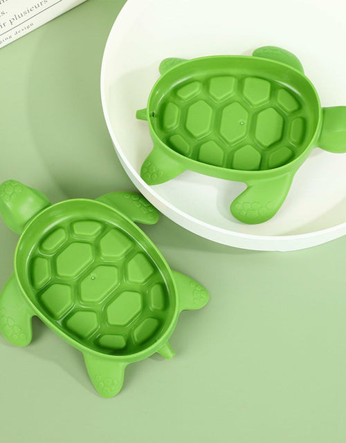 Load image into Gallery viewer, 2 Pack Tortoise Soap Dishes Soap Holder with Drain Green Bathroom Kitchen
