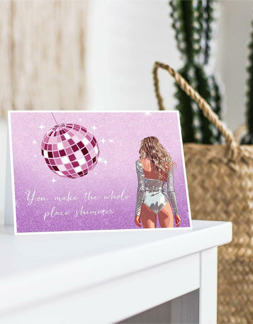 Load image into Gallery viewer, GIFTSFARM Birthday Card for Girls Women Purple Stars Music Theme
