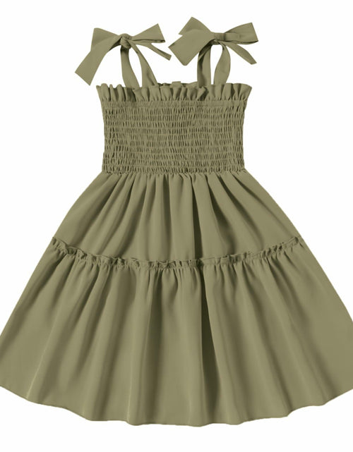 Load image into Gallery viewer, Neutocd Toddler Girls Sleeveless Summer Dress Solid Green Size 5-6 Years
