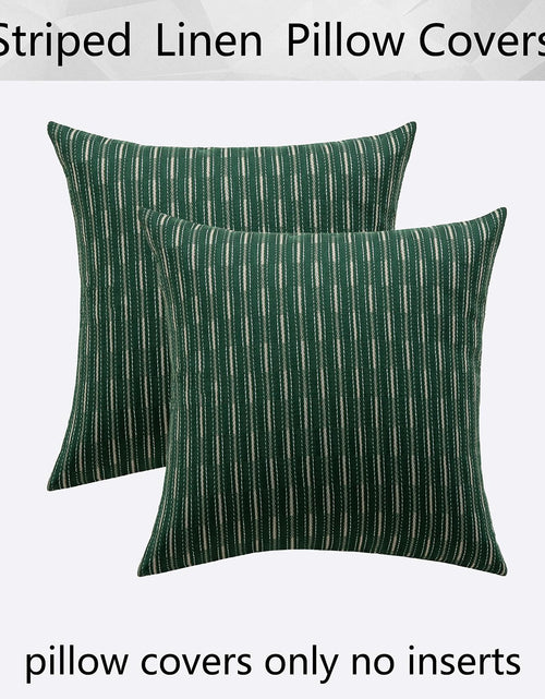 Load image into Gallery viewer, K KEVIN TEXTILE Boho Woven 18x18 Pillow Covers Set of 2 Dark Green
