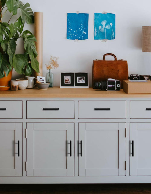Load image into Gallery viewer, Ravinte 24 Pack 7.38" Matte Black Stainless Steel Cabinet Pulls 5" Hole
