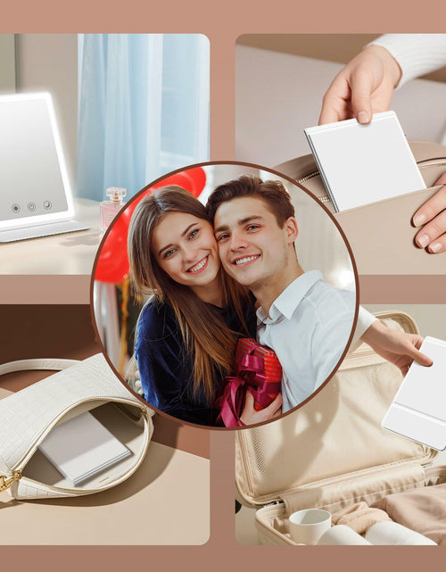 Load image into Gallery viewer, BACK KTCL 2 Pack 2025 Rechargeable Travel Makeup Vanity Mirror 72 LED White
