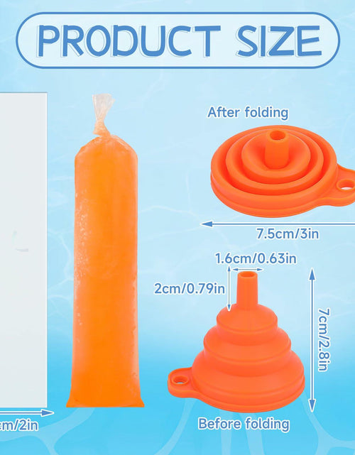 Load image into Gallery viewer, FEBSNOW 160 Disposable Ice Lolly Bags Popsicle Mold Clear 4x12 Inch with Funnel
