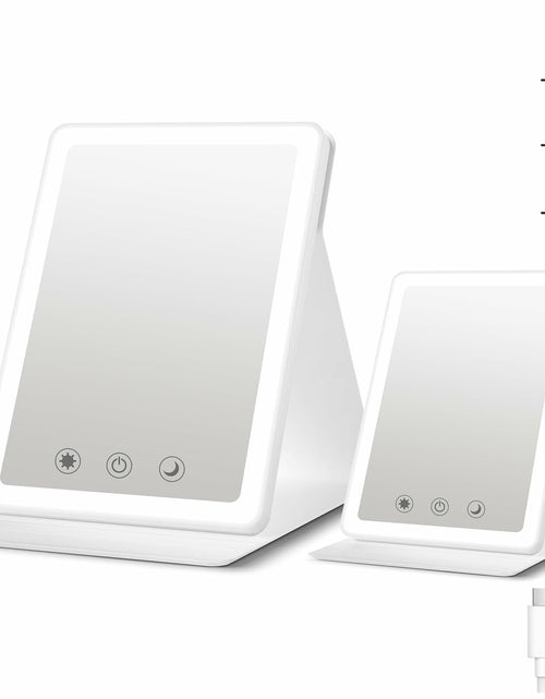 Load image into Gallery viewer, BACK KTCL 2 Pack 2025 Rechargeable Travel Makeup Vanity Mirror 72 LED White
