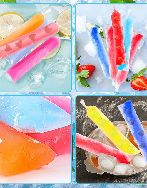 Load image into Gallery viewer, FEBSNOW 160 Disposable Ice Lolly Bags Popsicle Mold Clear 4x12 Inch with Funnel
