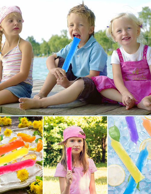 Load image into Gallery viewer, FEBSNOW 160 Disposable Ice Lolly Bags Popsicle Mold Clear 4x12 Inch with Funnel
