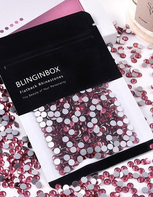 Load image into Gallery viewer, Blinginbox Glass Flatback Rhinestones Crystal Round Gems Rose SS20 1440pcs
