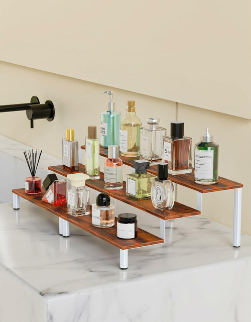 Load image into Gallery viewer, MIMIyasha 3 Tier Wooden Display Stand Riser Organizer White 4 pcs
