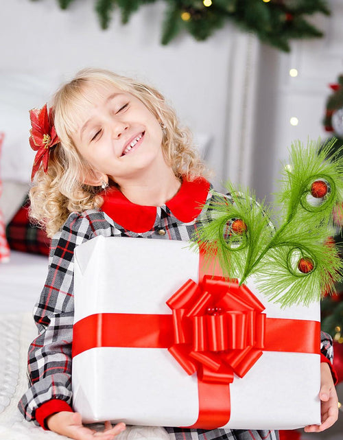 Load image into Gallery viewer, Ruxiel 17 Inch Christmas Tree Picks 6 PCS Lime Green Furry Curly Stems
