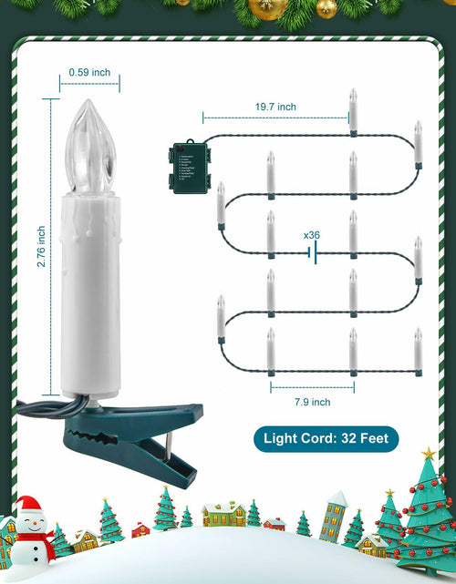 Load image into Gallery viewer, Minetom 50LED Battery Operated Christmas Tree Candles Warm White 48FT 8 Modes
