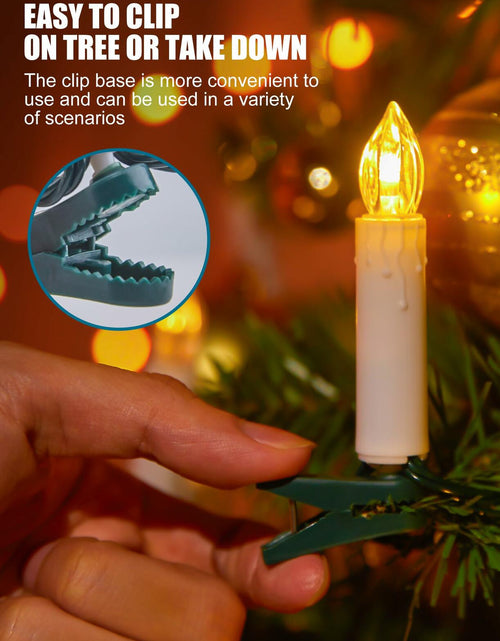Load image into Gallery viewer, Minetom 50LED Battery Operated Christmas Tree Candles Warm White 48FT 8 Modes
