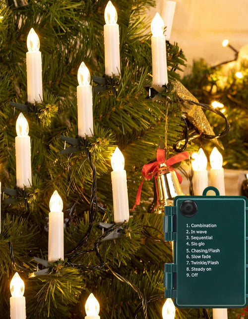 Load image into Gallery viewer, Minetom 50LED Battery Operated Christmas Tree Candles Warm White 48FT 8 Modes

