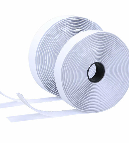 BQS 1" Self Adhesive Hook and Loop Tape 16ft Black Sticky Back Fastener