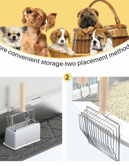 Load image into Gallery viewer, Thirdream Stainless Steel Cat Litter Scoop with Wood Grip Heavy Duty
