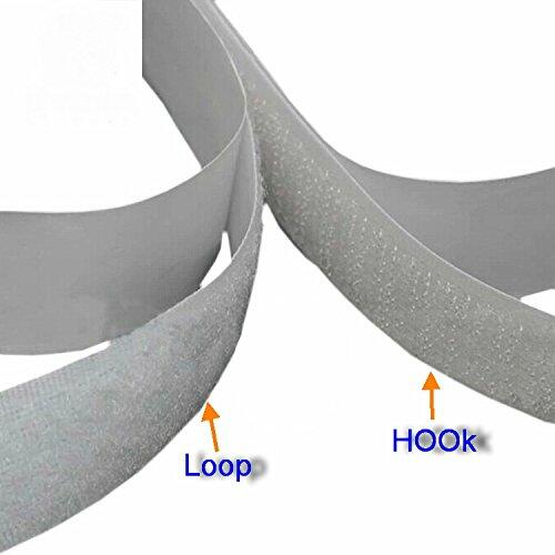 Load image into Gallery viewer, BQS 1" Self Adhesive Hook and Loop Tape 16ft Black Sticky Back Fastener
