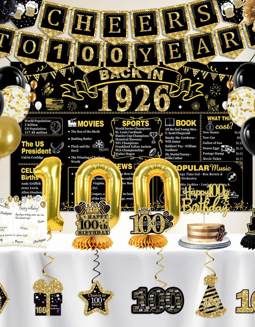 Load image into Gallery viewer, Juesly 50th Birthday Decorations 24PCS Rose Gold Banner Balloons Honeycomb
