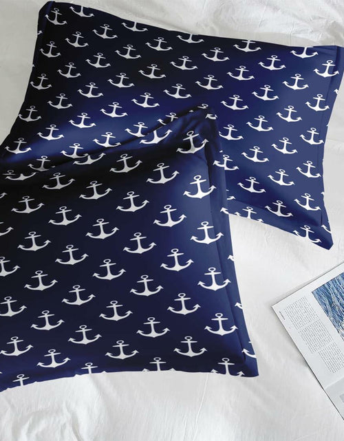 Load image into Gallery viewer, Pamnest Twin Comforter Set Nautical Navy Blue 5 Pcs Bedding Size Twin
