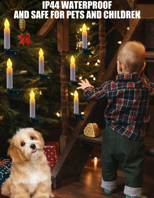 Load image into Gallery viewer, Minetom 50LED Battery Operated Christmas Tree Candles Warm White 48FT 8 Modes
