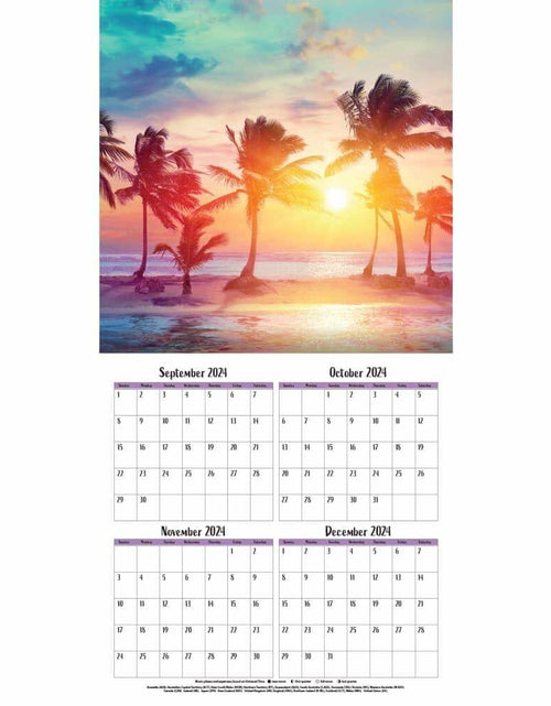 Load image into Gallery viewer, Turner Licensing Beaches 12x12 Photo Wall Calendar 2024
