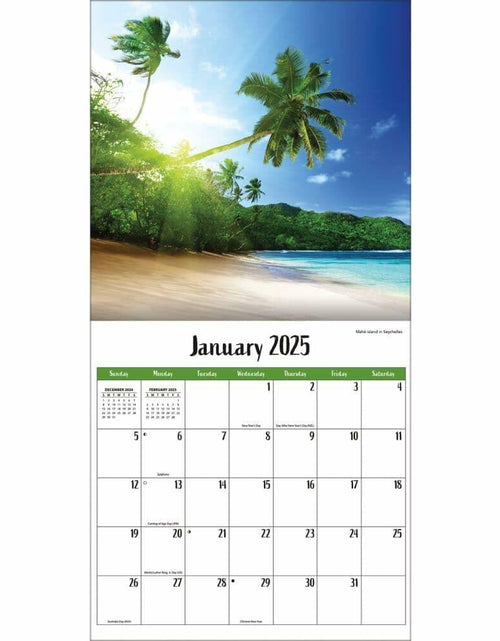 Load image into Gallery viewer, Turner Licensing Beaches 12x12 Photo Wall Calendar 2024
