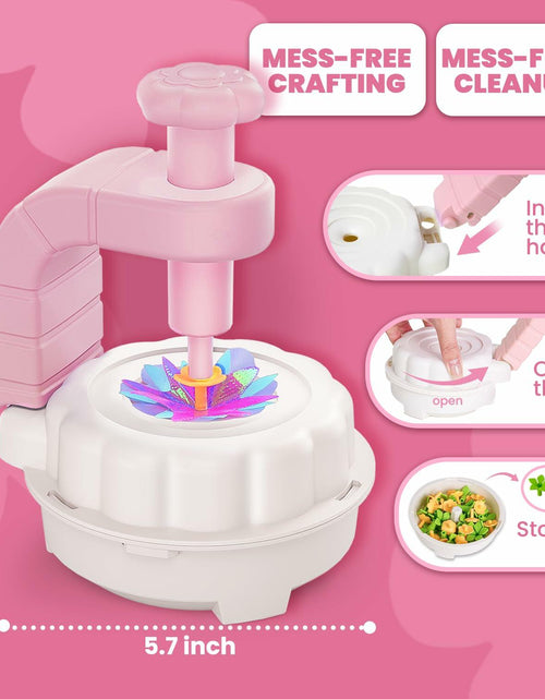 Load image into Gallery viewer, windpaint Arts and Crafts DIY Fabric Flower Bouquet Kit for Kids Pink
