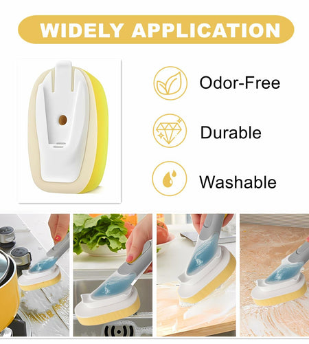 Yieyosd Compatible Dish Daddy Refill Heads 4Pack Yellow Sponge Refills