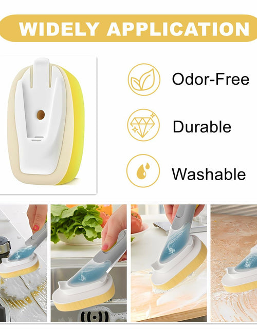 Load image into Gallery viewer, Yieyosd Compatible Dish Daddy Refill Heads 4Pack Yellow Sponge Refills
