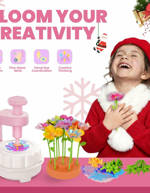Load image into Gallery viewer, windpaint Arts and Crafts DIY Fabric Flower Bouquet Kit for Kids Pink
