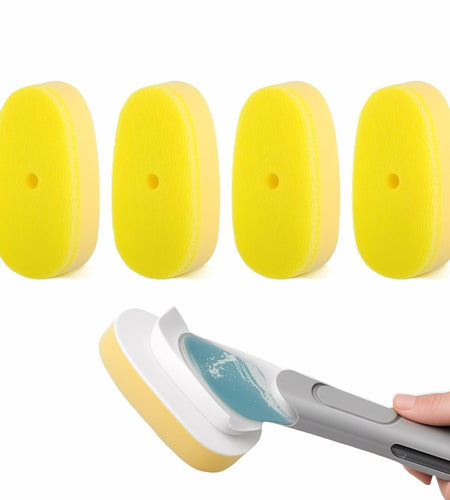 Yieyosd Compatible Dish Daddy Refill Heads 4Pack Yellow Sponge Refills