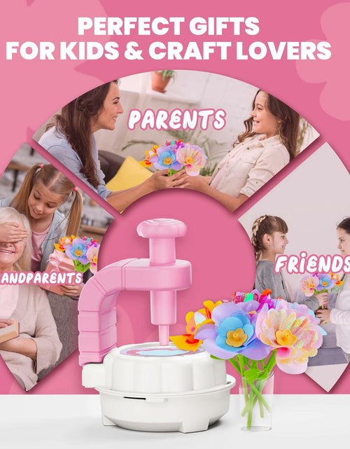 Load image into Gallery viewer, windpaint Arts and Crafts DIY Fabric Flower Bouquet Kit for Kids Pink
