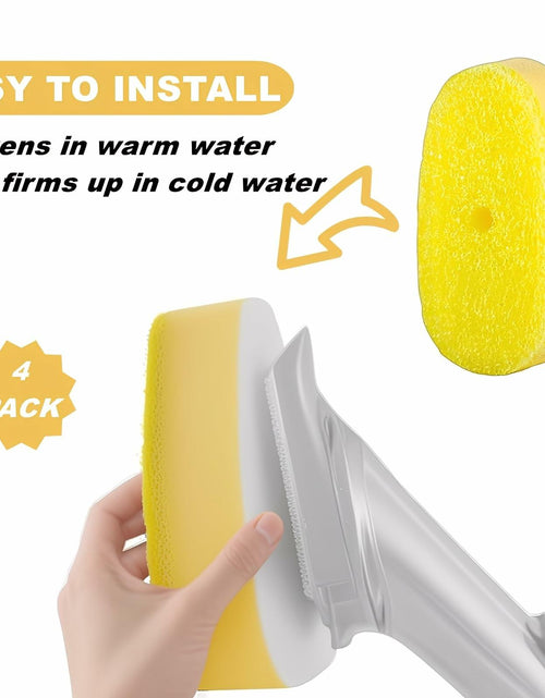 Load image into Gallery viewer, Yieyosd Compatible Dish Daddy Refill Heads 4Pack Yellow Sponge Refills
